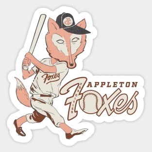 Vintage Appleton Foxes (Fox Cities) Baseball Sticker